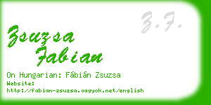 zsuzsa fabian business card