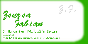zsuzsa fabian business card